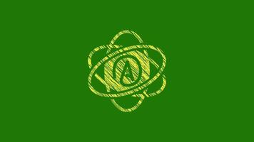 Atheism Symbol With Scribble Texture video
