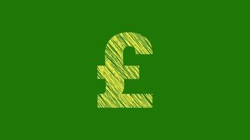 Pound Icon With Scribble Texture video