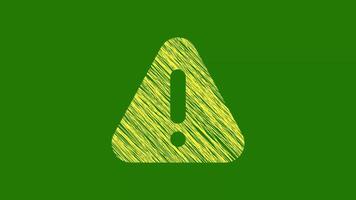 Warning Symbol With Scribble Texture video