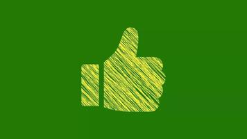 Like Symbol With Scribble Texture video