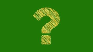 Question Mark Icon With Scribble Texture video