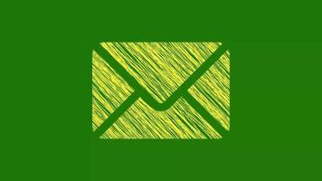 e-mail Symbol With Scribble Texture video