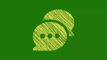 Chat Icon With Scribble Texture video