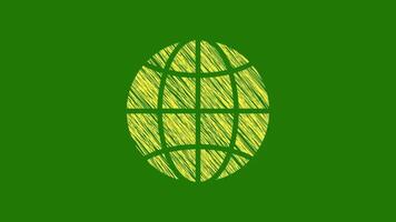 Internet Icon With Scribble Texture video