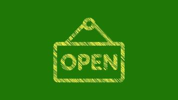 Open Icon With Scribble Texture video