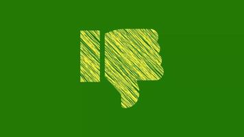 Dislike Symbol With Scribble Texture video