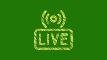 Live Streaming Icon With Scribble Texture video