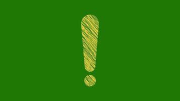 Exclamation Point Icon With Scribble Texture video