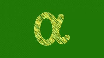 Alpha Symbol With Scribble Texture video