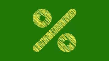 Percent Icon With Scribble Texture video