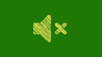 Volume Mute Icon With Scribble Texture video