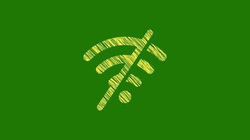 No WIFI Icon With Scribble Texture video