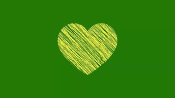 Heart Symbol With Scribble Texture video
