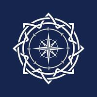 Compass symbol for adventure vector