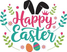happy easter day vector