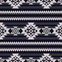 Black and white southwestern Navajo pattern. Native American southwestern geometric shape seamless pattern. Aztec monochrome pattern use for fabric, textile, home decoration element, upholstery vector