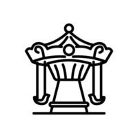 swing attraction icon, line style icon vector