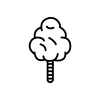 candy floss icon, minimalist line art vector