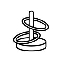 ring toss game icon, line style icon vector