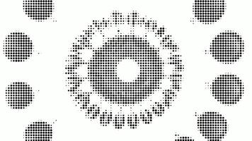 Abstract radial wave pattern of dots video
