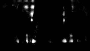 Pointillist silhouettes in motion, conceptual animation video