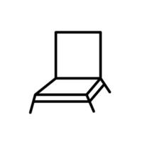 Icon chair fold unique design with blank background vector