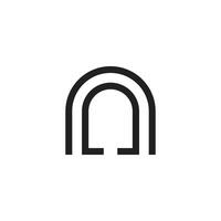 Logo tunnel arch unique design minimalist vector