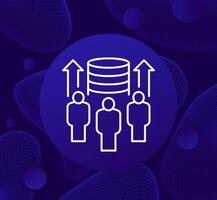 increase user base line icon, vector