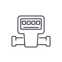 Gas meter icon in line style vector