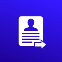 export profile or account icon, vector