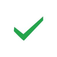 Tick symbol. Green check mark icon. Check list button icon. vector