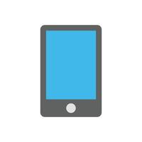 Tablet icon. Flat illustration in black isolated on white background. vector