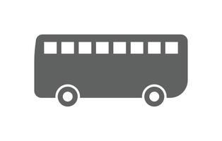 Large passenger bus icon. Black silhouette. Side view. simple flat graphic illustration. Isolated object on a white background. Isolated. vector