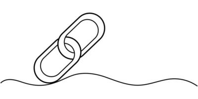 chain continuous one line drawing illustration design vector