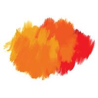 Abstract colorful orange brush stroke design vector
