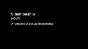 This explores situationship with minimalist design, provoking thought video