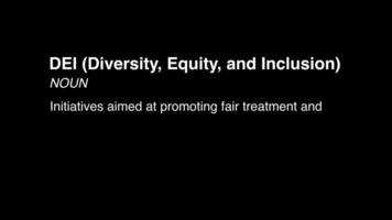 DEI Diversity, Equity, and Inclusion definition animation black background video