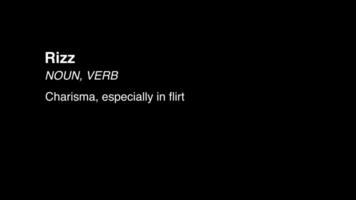 The explores rizz as charm in flirtation with a sleek design video