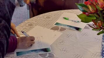 the signing of an important business contract or certificate video
