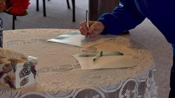 the signing of an important business document contract video