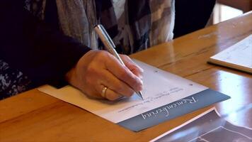 the signing of an important business document certificate video