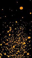 Fire Ash Particles Rise Up On Black Background video