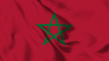 Realistic Morocco Flag Flying waving in wind Animation HD video