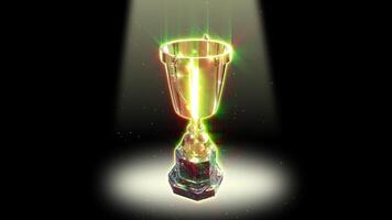 Trophy And Light loop animation video