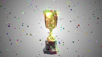 Trophy Confetti Loop Animation video