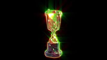 Gold Trophy Loop Animation video