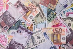 A background consisting of paper banknotes photo