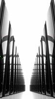 Corridor with Many Server Racks and White Background - View from Below video