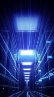 Navigating a Futuristic Data Center With Blazing Blue Connections video