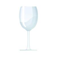 Cup of glass for wine curve shape free design illustration with simple shape clear color. Perfect for asset or template drink and food business vector
